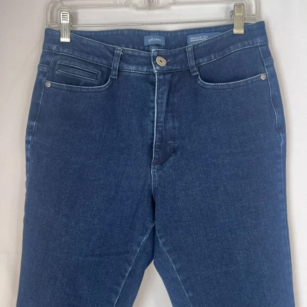 J Jill Denim‎ Premium Flex High Rise Legging Denim Jeans Size 8 Non Destructed